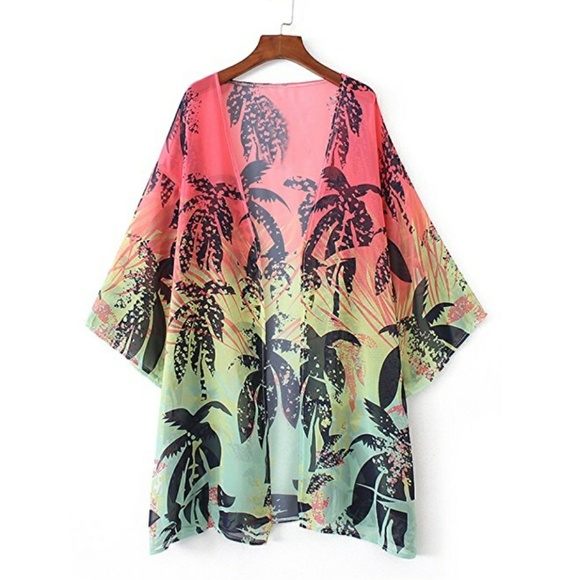 Palm Tree Kimono/Cardigan - Picture 3 of 6